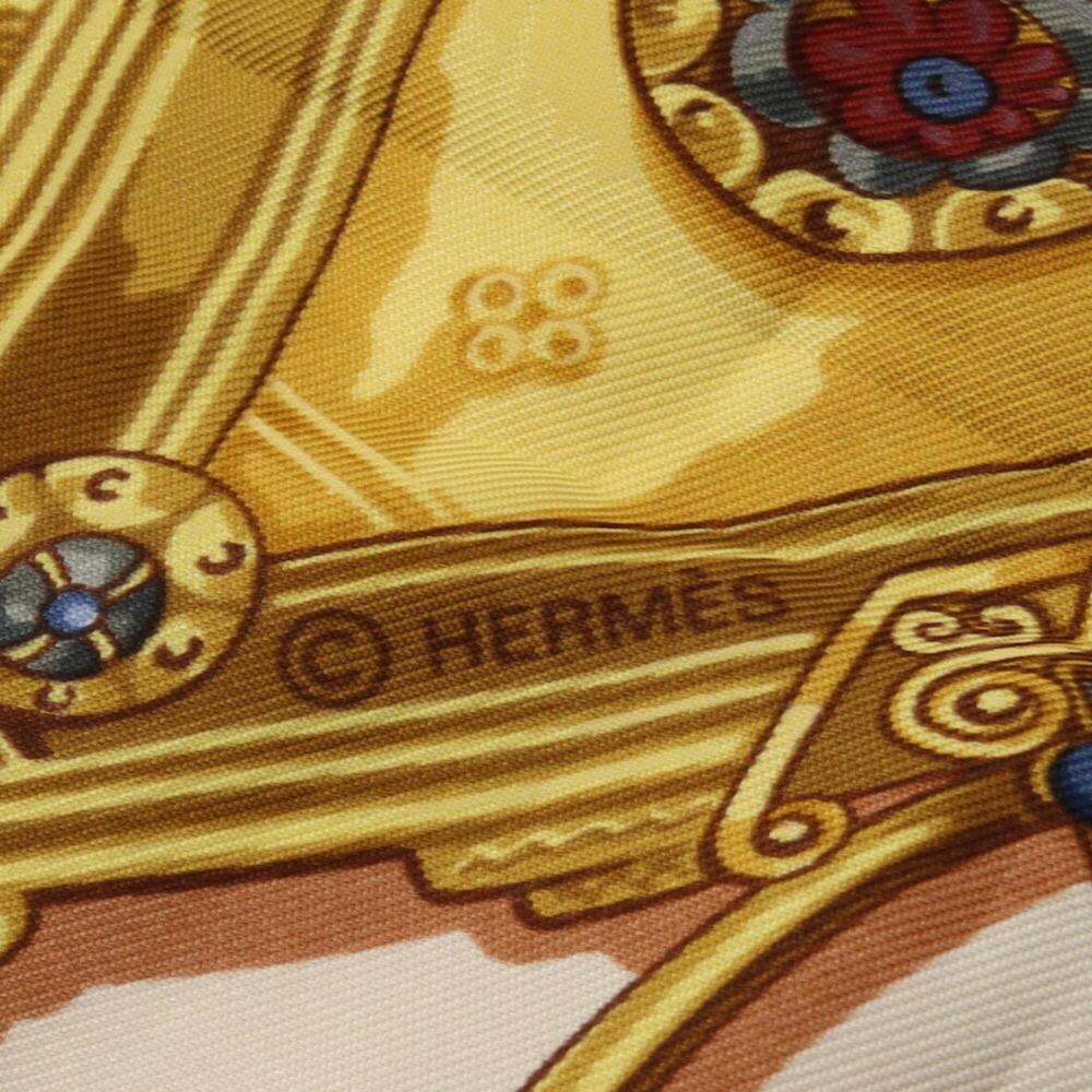 HERMES Brown Silk Scarf - Picture 2 of 8
